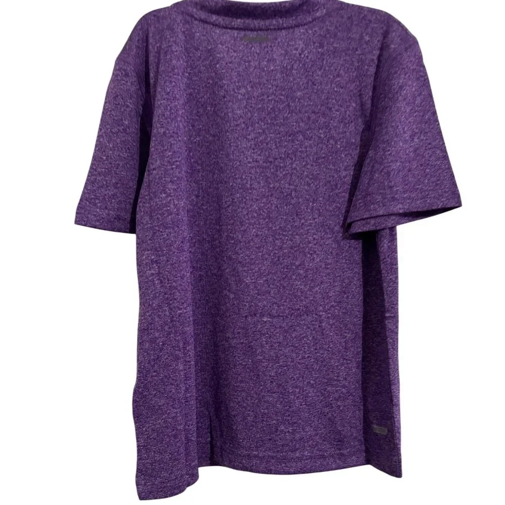 Starter Girls Purple Heather T-Shirt Crew Neck Short Sleeves Polyester Size S - Picture 4 of 5